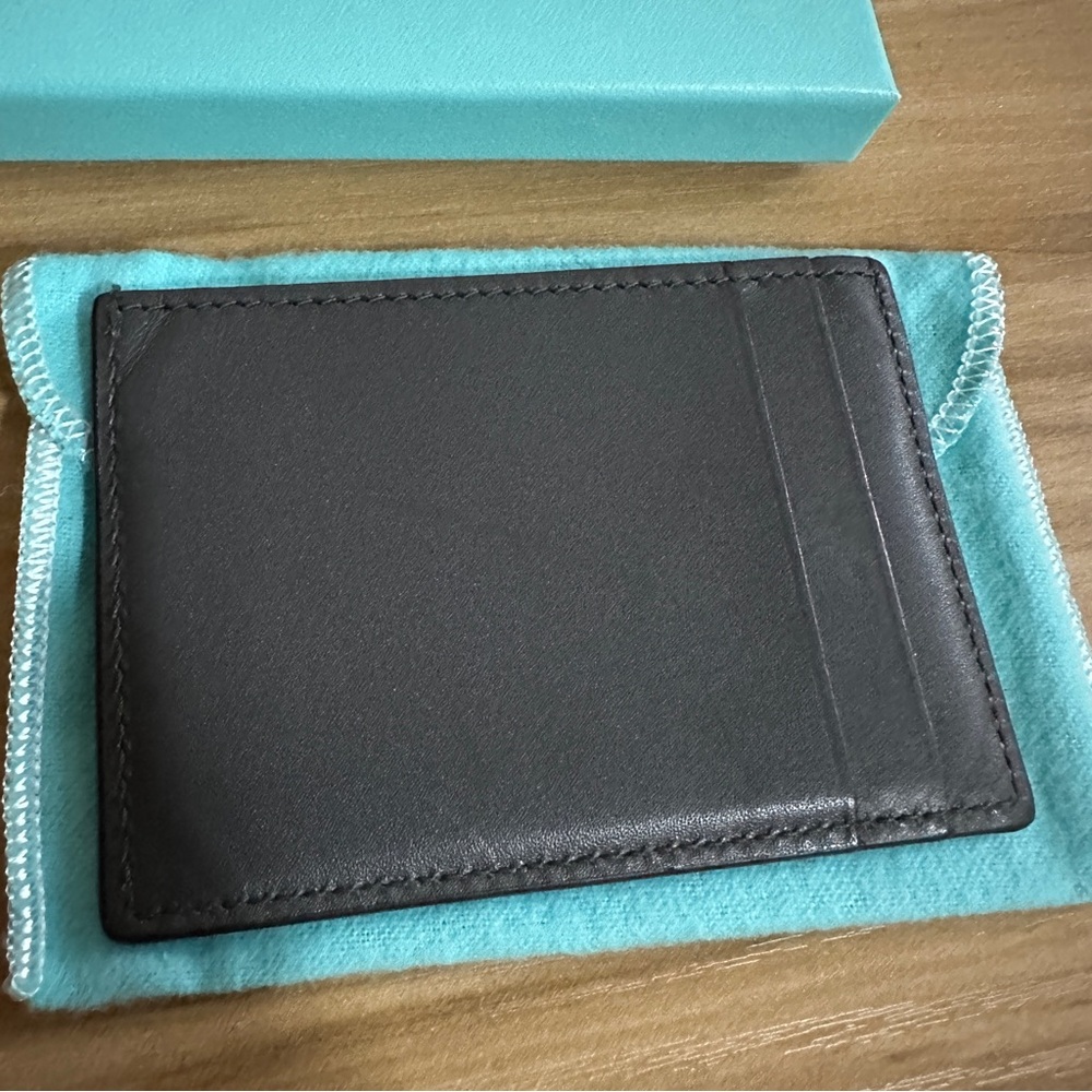 Tiffany & Co Black Leather Card Holder - Picture 3 of 12